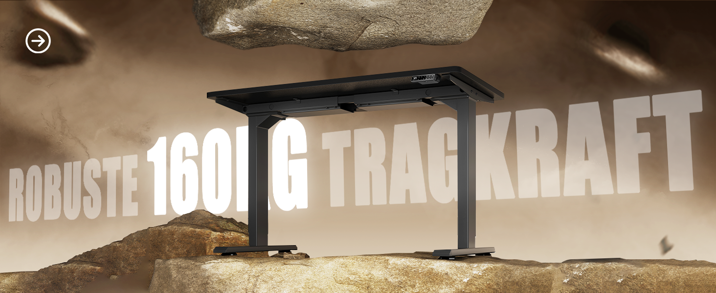 Регульований стіл MAIDeSITe S2 Pro 160x80 см: електричний, з захистом від зіткнень, чорний