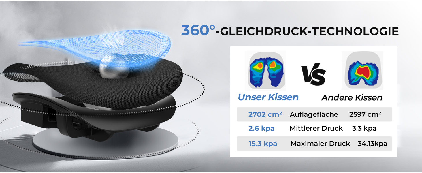 Офісне крісло COMHOMA ергономічне з 3D-підголівником та підтримкою попереку, регульовані підлокітники, функція гойдання