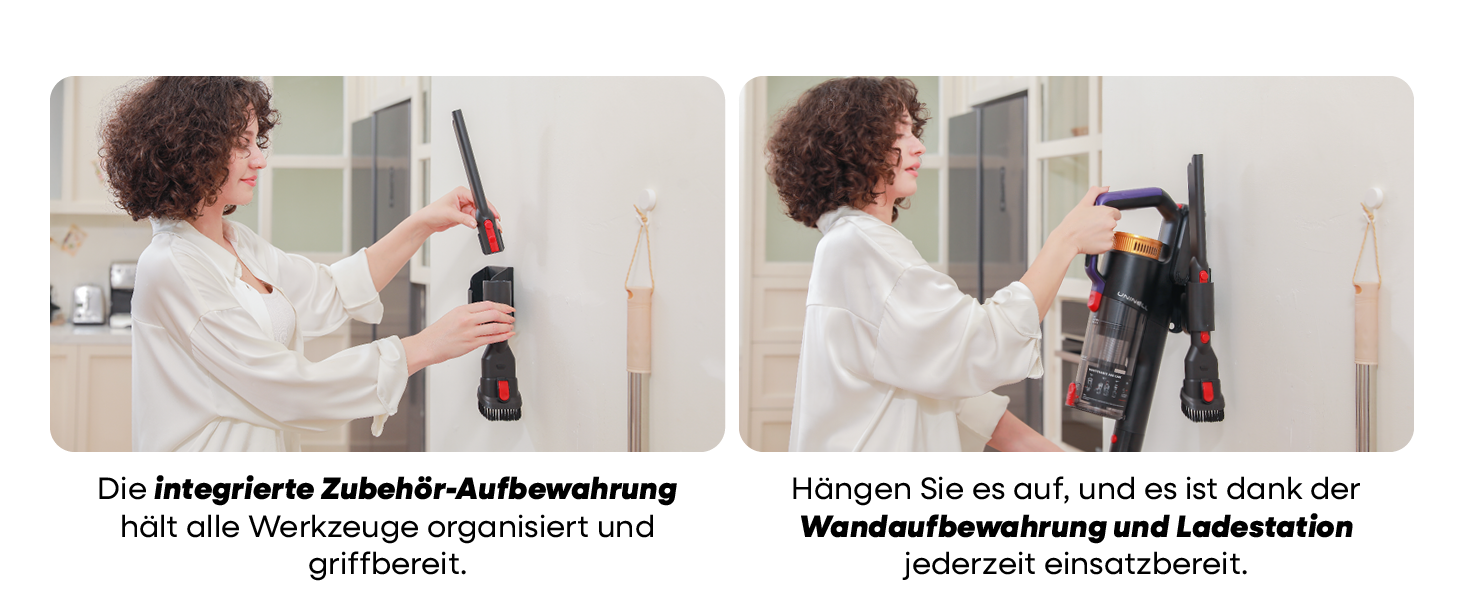 Бездротовий акумуляторний пилосос UNINELL HOME 48000Pa, 550W, 65 хвилин роботи, LED-дисплей, антизаплутувальна щітка, тиха робота, для килимів, твердих підлог та шерсті тварин (фіолетовий)