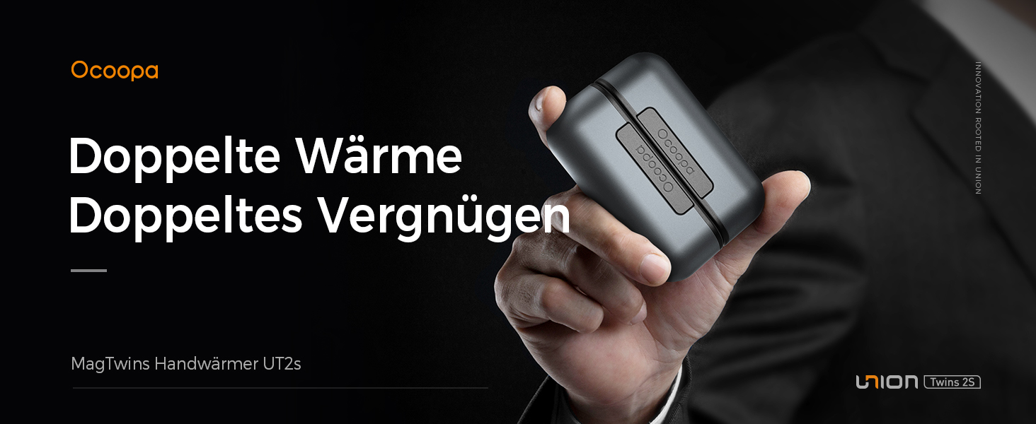 Електричний грілка для рук OCOOPA MagTwins (Рожевий), 10000 mAh, 4 режими нагріву, USB Powerbank, 2 шт.