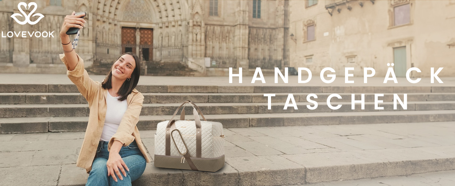 Спортивна сумка LOVEVOOK для жінок з відділенням для ноутбука, 40л, Gym Bag, Travel Duffle, для подорожей, фітнесу, клініки, лікарні (чорний+бежевий+коричневий, з відділенням для взуття)