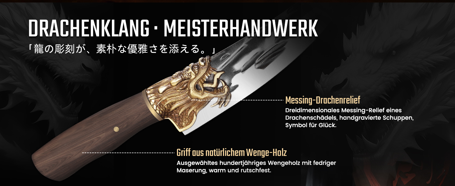 Кухонний ніж Purple Dragon: професійний шеф-ніж з ручкою з рожевого дерева | Для м'яса, риби та овочів