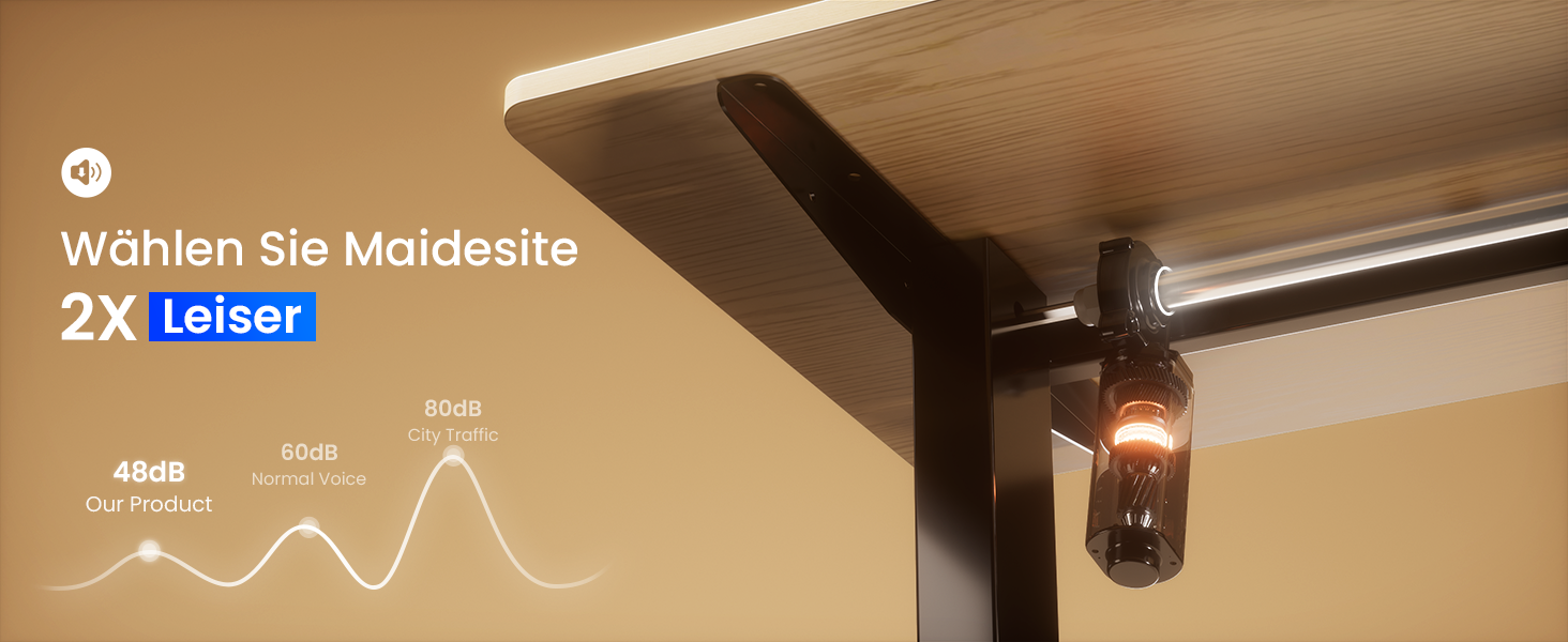 Електричний стіл MAIDeSITe з регулюванням висоти, 2 ніжки, 4 пам'яті, T1 Pro (Чорний)