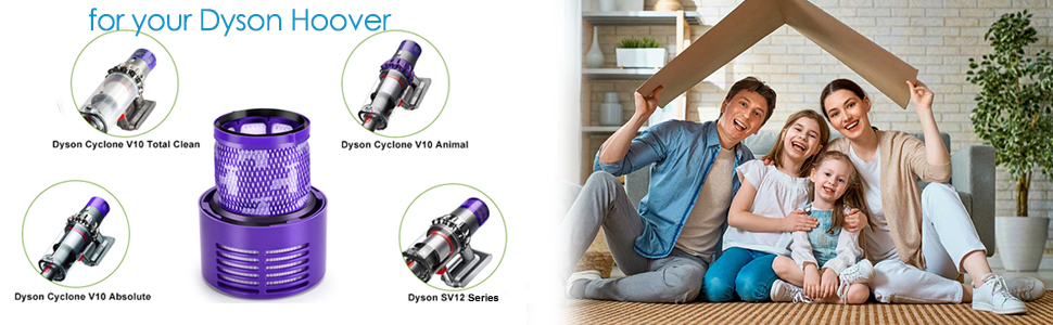 Багаторазовий фільтр для Dyson V10 SV12, 2 шт.