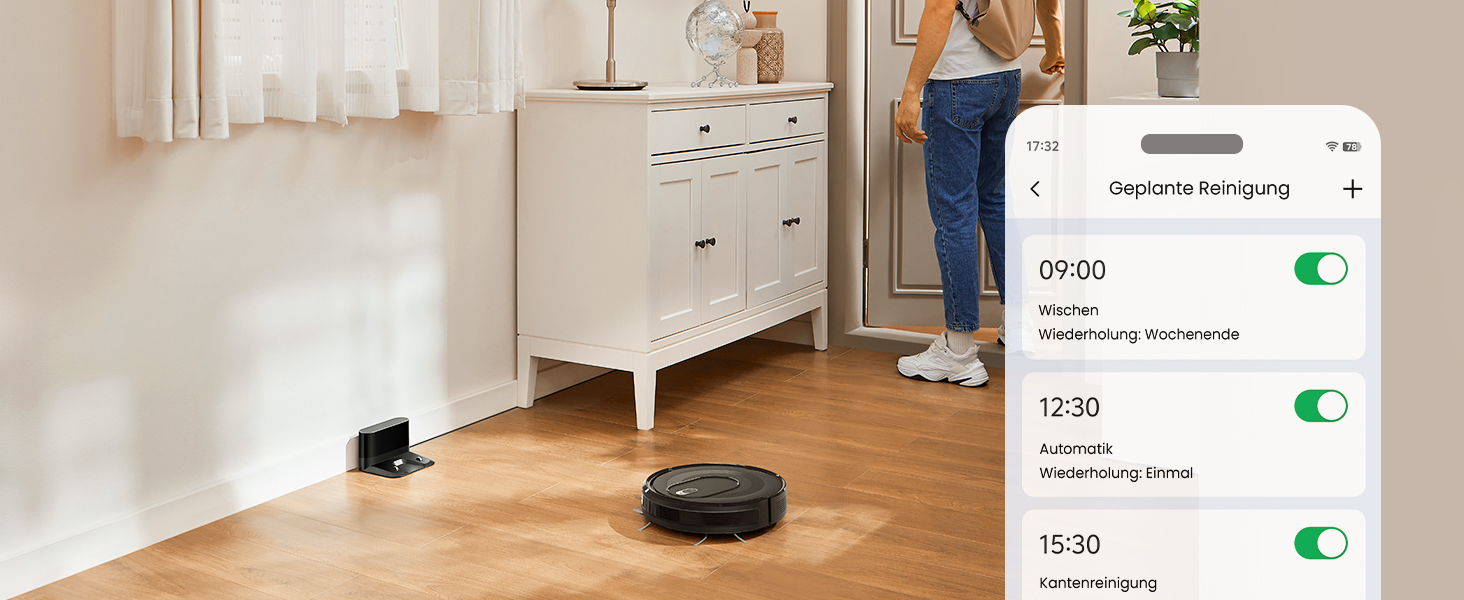 Робот-пилосос Vexilar W7 3-в-1 з вологою, 4000Pa, безщітковий мотор, 120 хв, для тварин, твердих підлог та килимів