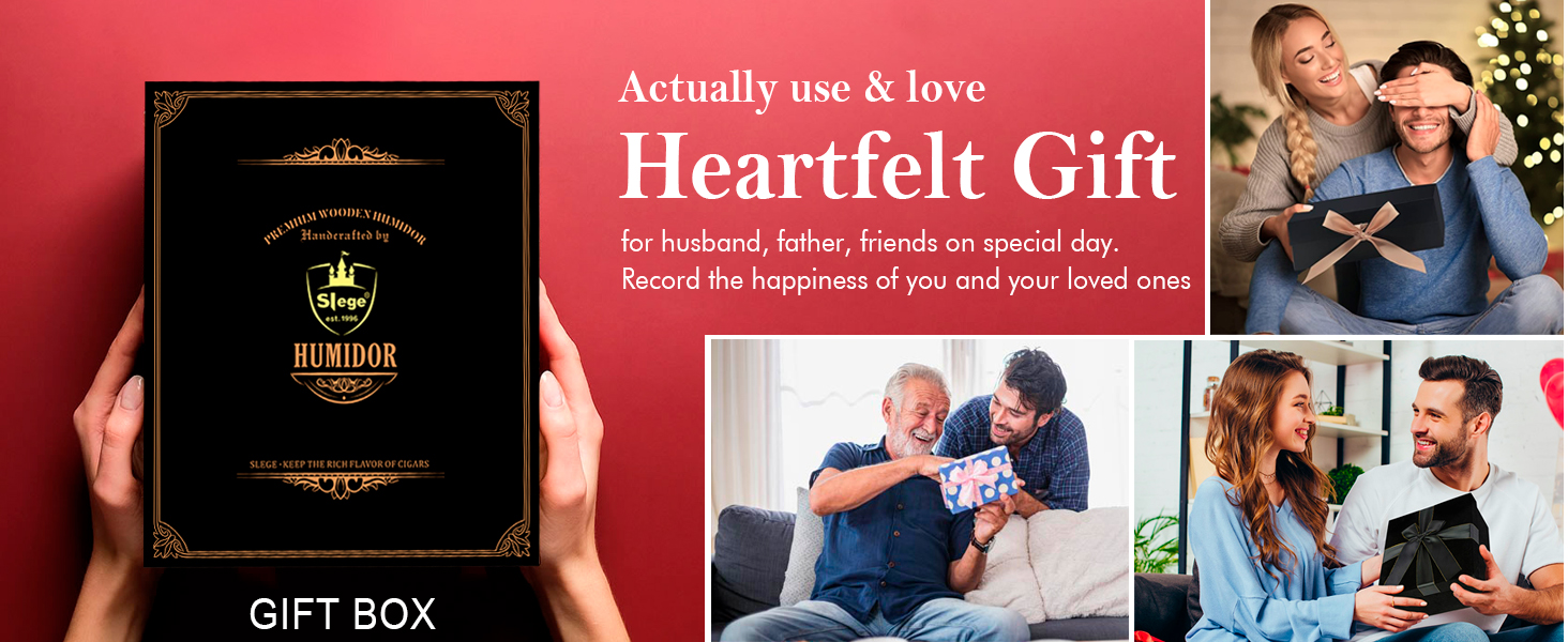 Вологостійкий вологомір для сигар, Humidor з іспанської кедру, коробка для сигар на 30-50 штук, аксесуар для чоловіків, подарунок (червоний)