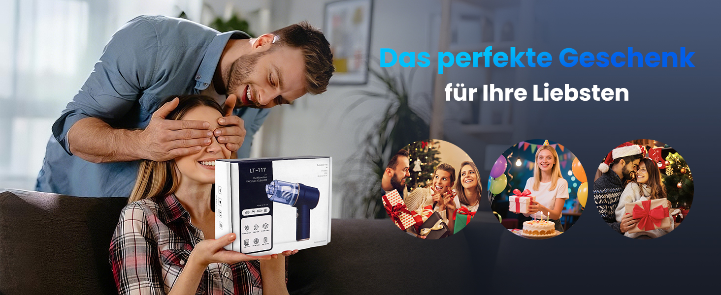 Акумуляторний ручний автомобільний пилосос 12000Па з HEPA-фільтром та LED-підсвіткою, бездротовий міні-пилосос для авто, дому, диванів та шерсті тварин