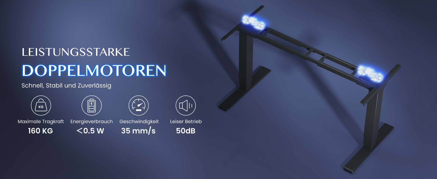 Стол робочий регульований по висоті FLEXISPOT E6, електричний, чорний, 160 кг, USB, пам'ять, LED-дисплей