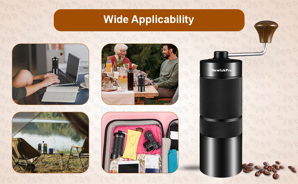 Ручна кавомолка M6 для приготування еспресо, 25г, з шліфувальним механізмом Hexagonal, портативна