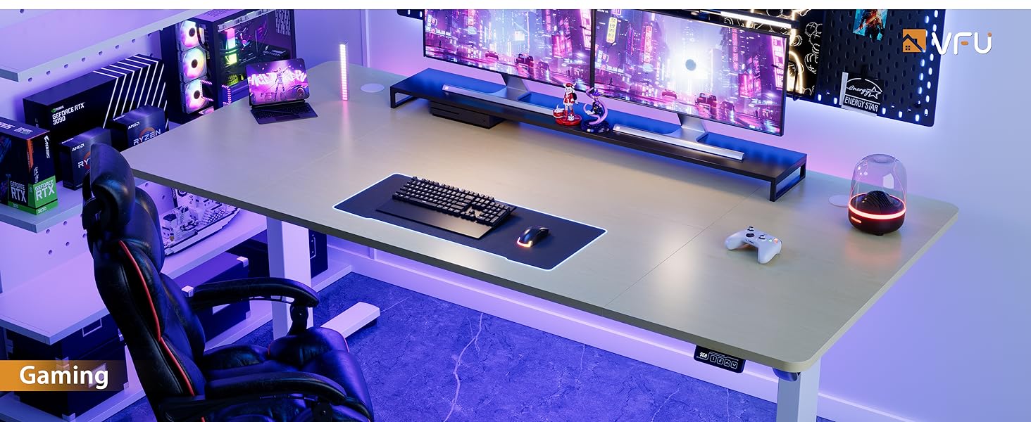 Регульований стіл за висотою з USB-C, електричний стіл з пам'яттю, стоячий стіл, комп'ютерний стіл для офісу, білий Pro, 180 x 80 см