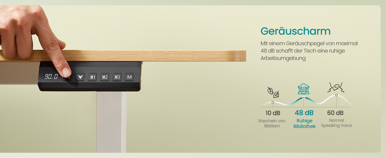 SONGMICS Стол письменний з регулюванням висоти, електричний, з пам'яттю 4 положень, vintage brown-matte black, LSD026X01