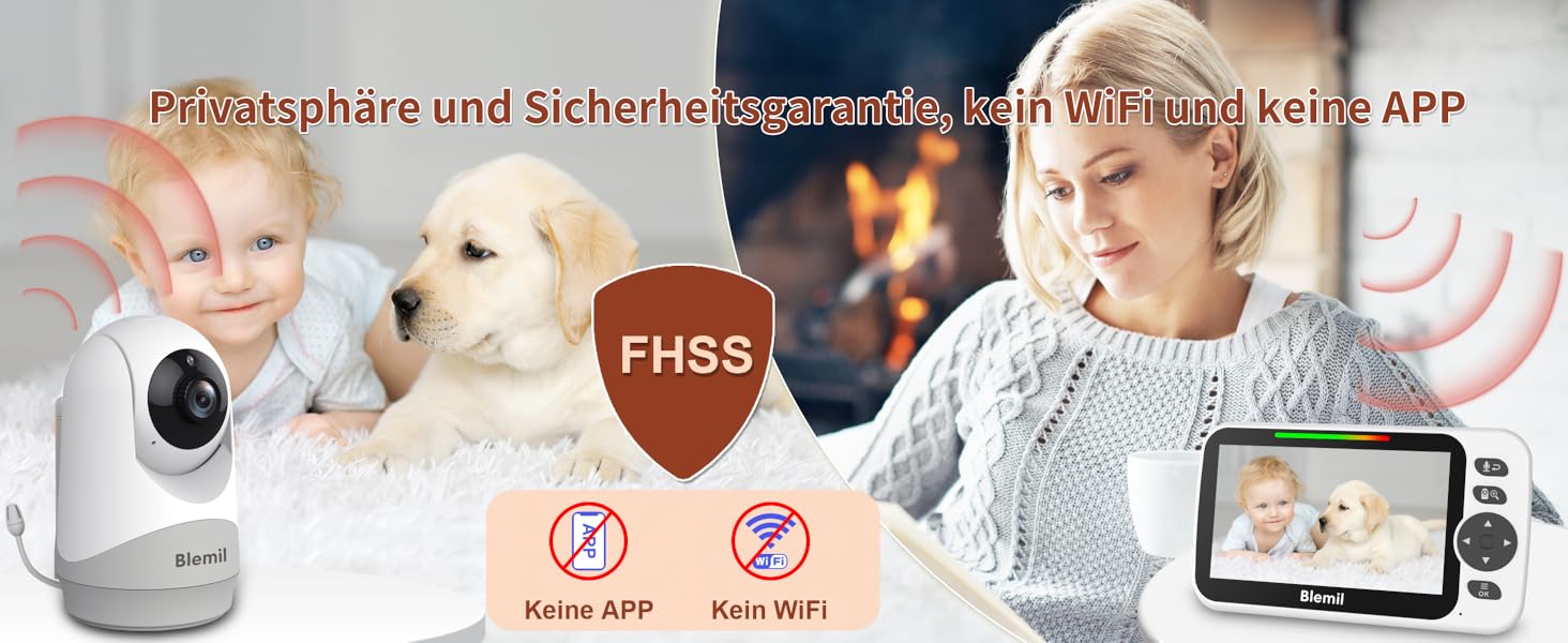 Радіоняня Blemil з камерою та аудіо, екран 5