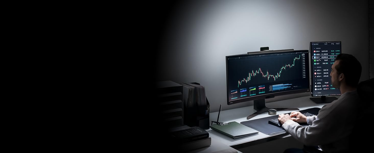 BenQ ScreenBar Halo 2 – LED-лампа для монітора з бездротовим контролером, без відблиску, регульованою яскравістю та колірною температурою, для захисту очей, USB-живлення