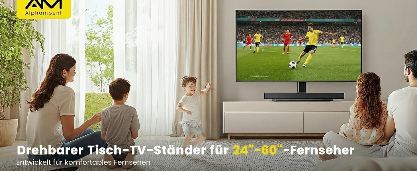 Настінне кріплення для телевізора AM Alphamount поворотне, 24-60 дюймів, LED/OLED/LCD, до 45 кг, VESA 400x400 мм, регульована висота