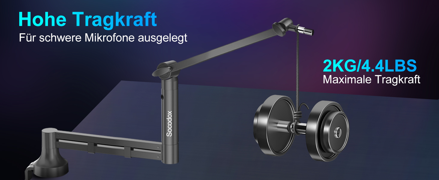 Стійка для мікрофона Low Profile з кріпленням до столу (7 см), адаптери 3/8