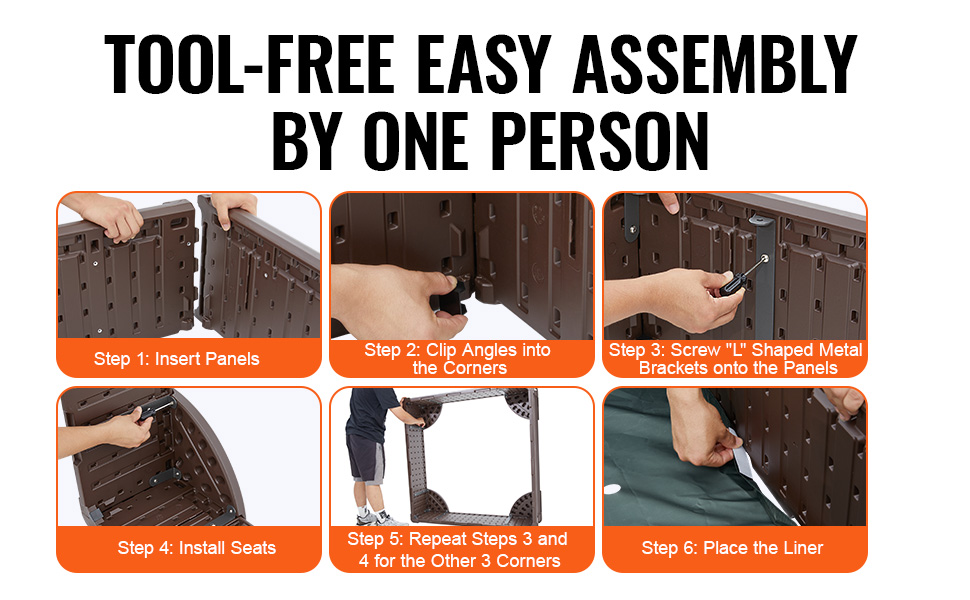 Дерев'яний пісочниця VEVOR з кришкою, восьмигранний, на 4 місця з підкладкою, для дітей 3-12 років, для саду, подарунок для хлопчиків та дівчаток (пластик + квадрат)