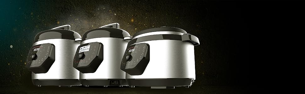 Програмована мультиварка-скороварка Cecotec GM H-Deluxe, 6 літрів, 19 програм, інтелектуальне керування та 15 систем безпеки