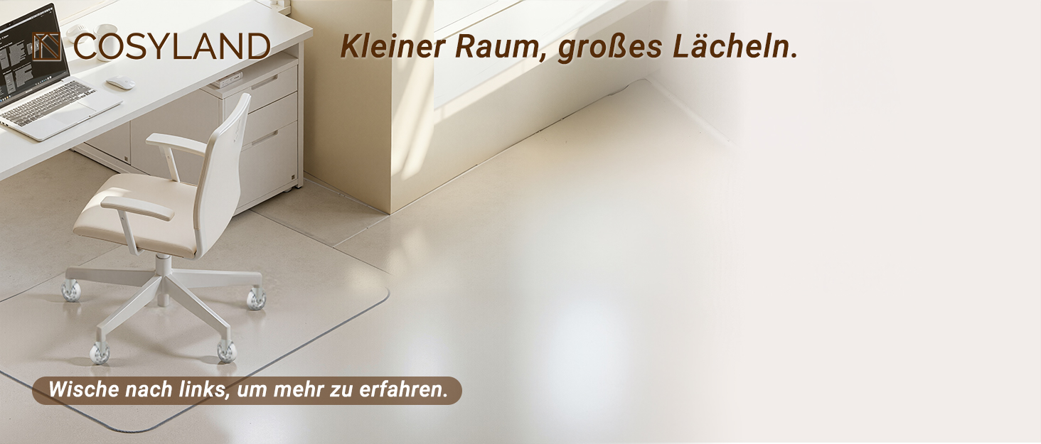 Килимок під офісне крісло COSYLAND, напівпрозорий, 120x150 см