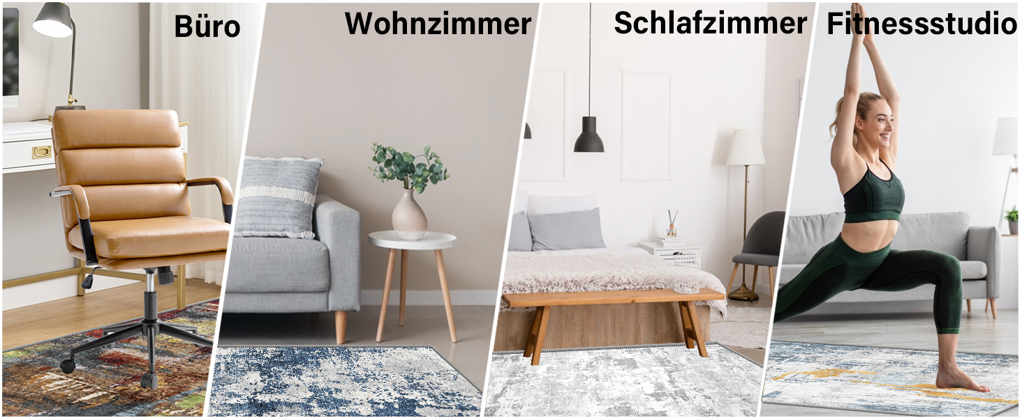 Підкладка під офісний стілець WTHYGB для захисту підлоги 90x150 см, ігрова, антиковзаюча, синьо-сіра