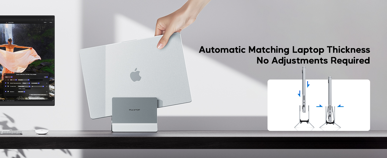 Підставка для ноутбука Vertikaler Laptop Ständer (алюміній) - універсальна, для MacBook, iPad, Tablet, Mac mini