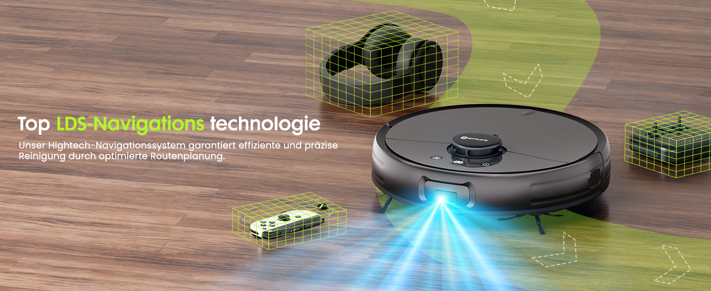 Робот-пилосос з функцією миття, автоматичне спорожнення (75 днів), потужність 8500Pa, зрізач для шерсті тварин, лазерна іграшка для котів, лазерна навігація, знімне м'яке прибирання, робот-пилосос для твердих поверхонь, килимів та шерсті тварин, чорний