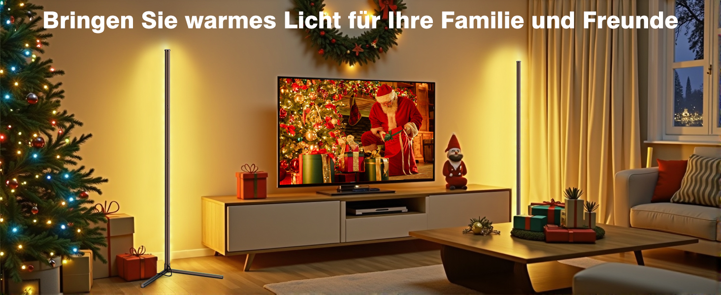 LED Торшер у вітальню RGB з димером, пультом та керуванням через додаток. Кутова LED лампа з 16 млн кольорів, 68+ режимів, музичний режим для спальні та геймінгу