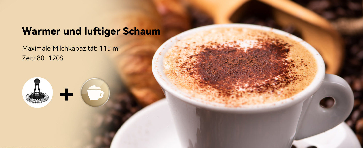 Електричний піноутворювач для молока Morpilot 4-в-1, для лате, капучино, макіато - блакитний