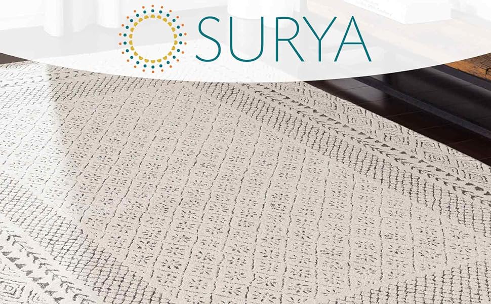 Килим Surya Monaco в стилі бохо 200х274 см бежевий