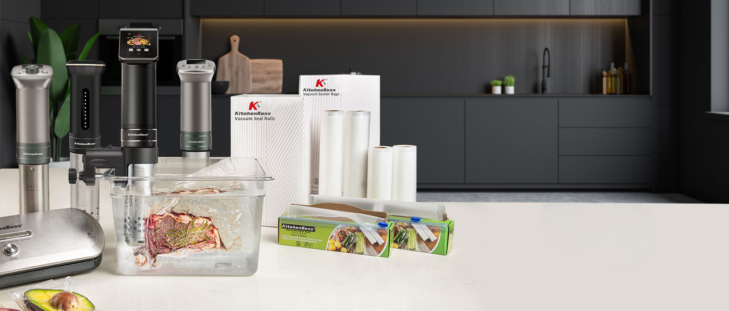 Су-від кухонний прилад KitchenBoss 1100W з LED дисплеєм, IPX7, 40-90°C