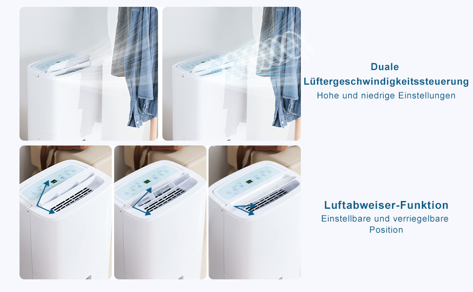 Електричний осушувач повітря для дому: 65л/день, автоматичний режим, 4.5л бак з шлангом для зливу, тихий осушувач для підвалу, офісу, спальні, ванної кімнати, квартири, кухні до 120м², чорний та білий (білий)