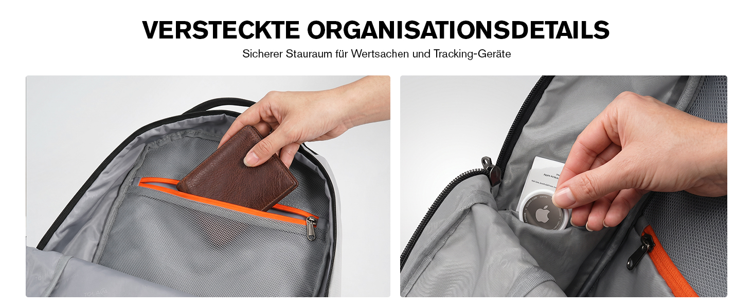 Рюкзак для ноутбука Tolaccea 30L, 15.6 дюймів, діловий дорожній рюкзак для ручної поклажі, світло-сірий