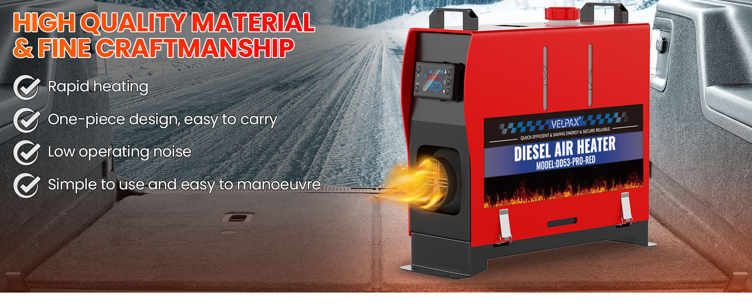 8kW Дизельний Обігрівач з Пультом та LCD-Екраном для Автомобіля, RV, Човна, Вантажівки, 12V