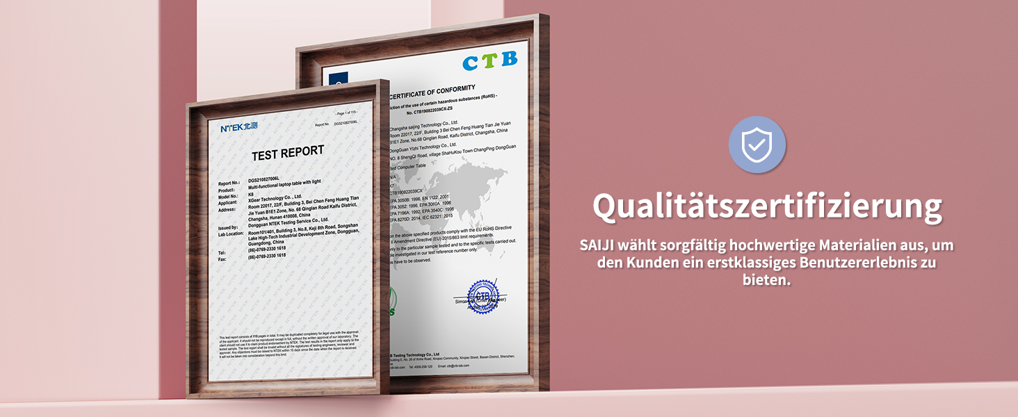 Підставка для ноутбука SAIJI, стіл для ліжка/дивану, регулювання висоти та кута нахилу, до 17