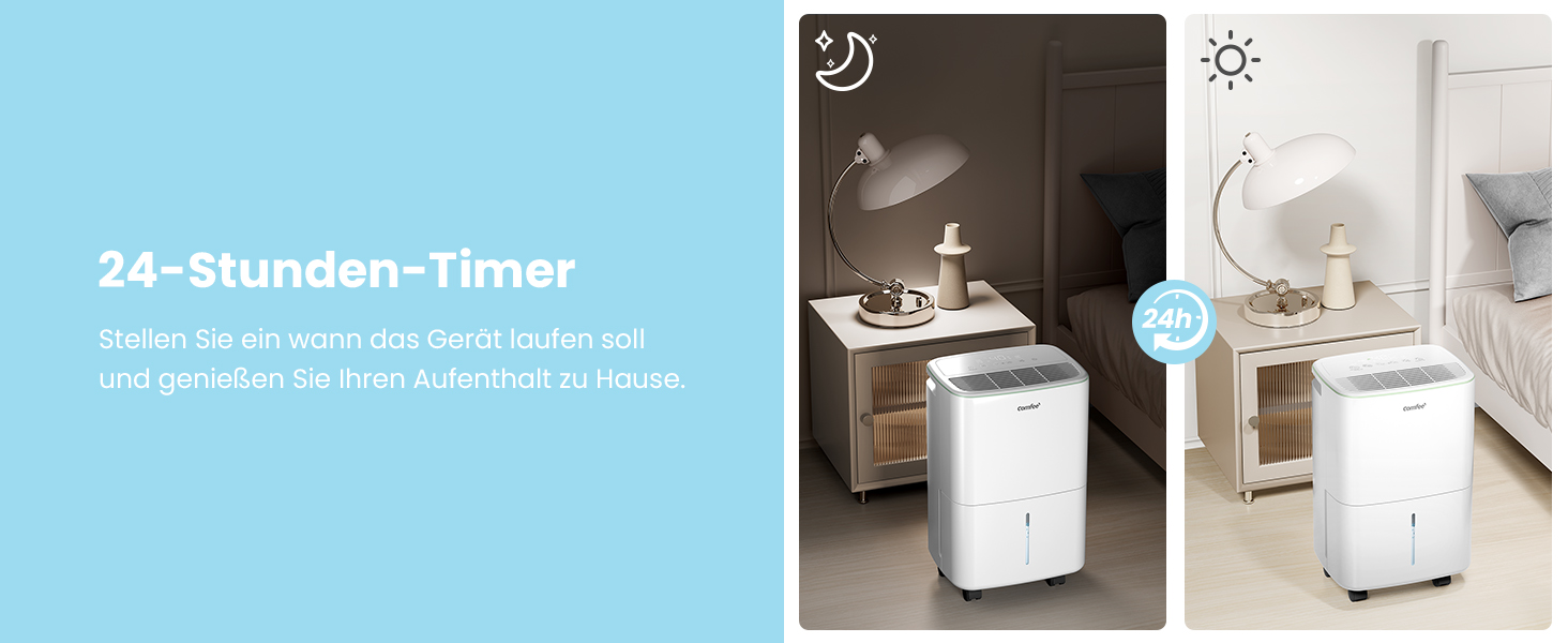 Зволожувач повітря COMFEE 12L з автоматичною відтайкою та дитячим замком, для приміщень до 20 м² (50 м³), екологічний фреон R290