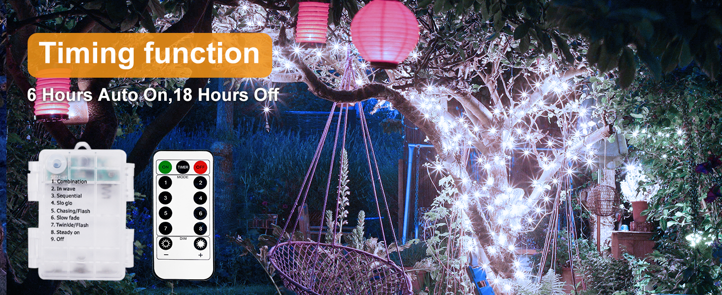 Льодогенератор 6 шт. Батарейки, 5M 50 LED, з таймером та пультом, 8 режимів, вологостійкий, теплий білий, для прикраси інтер'єру/екстер'єру, Різдва, саду, вечірки, весілля