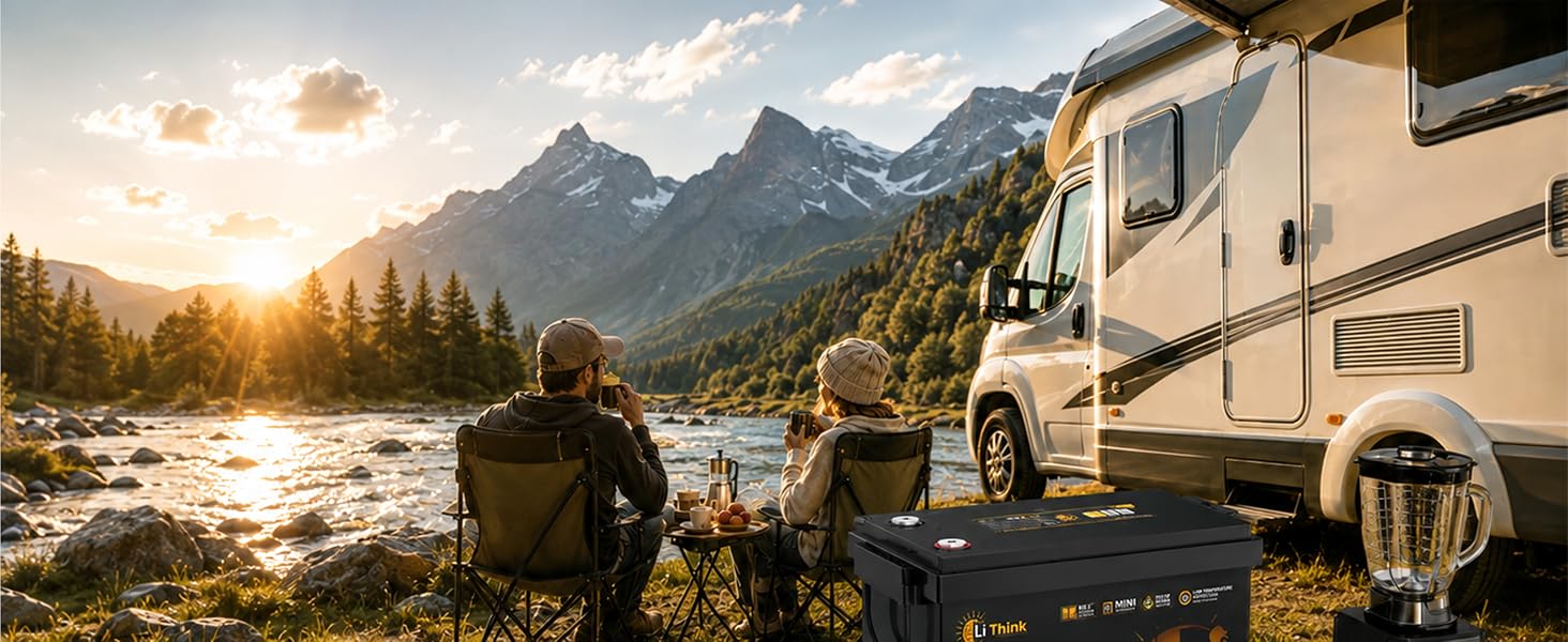 LiFePO4 акумулятор 12V 100Ah H190 ECE R10 з Bluetooth 5.4 для кемперів та будинків на колесах (12V 280Ah MINI)