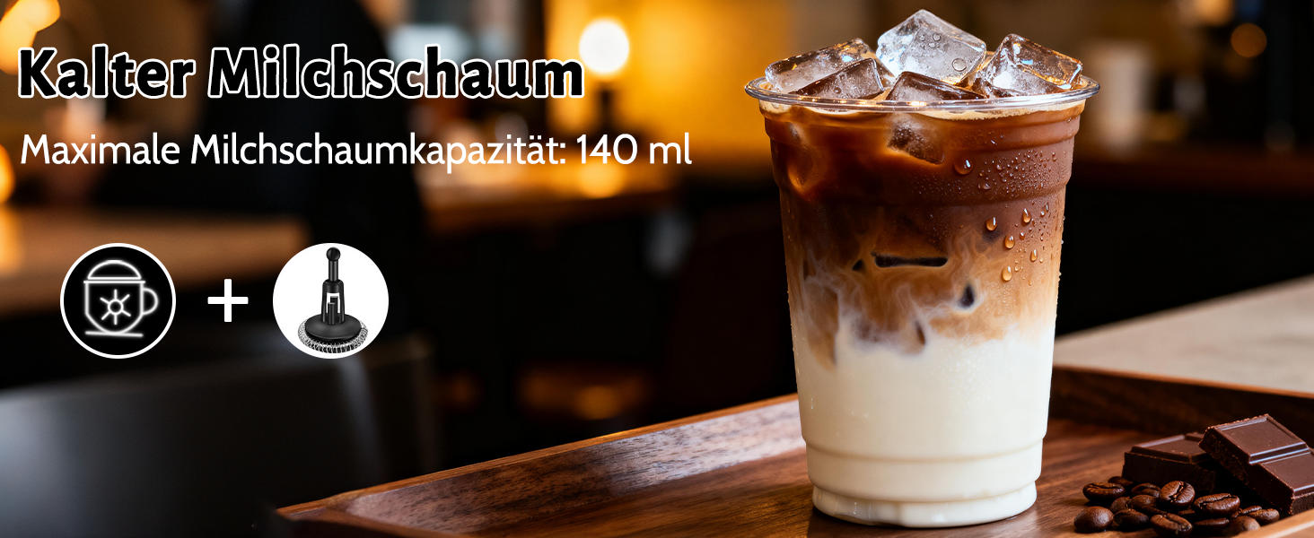 Електричний піноутворювач молока 4-в-1 з контролем температури для капучино та лате