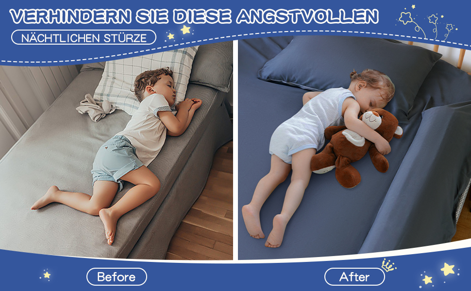 Бортик для ліжка дитячий захисний 2 шт сірий, захист від випадання для немовлят та дорослих, знімний чохол, антиковзкий