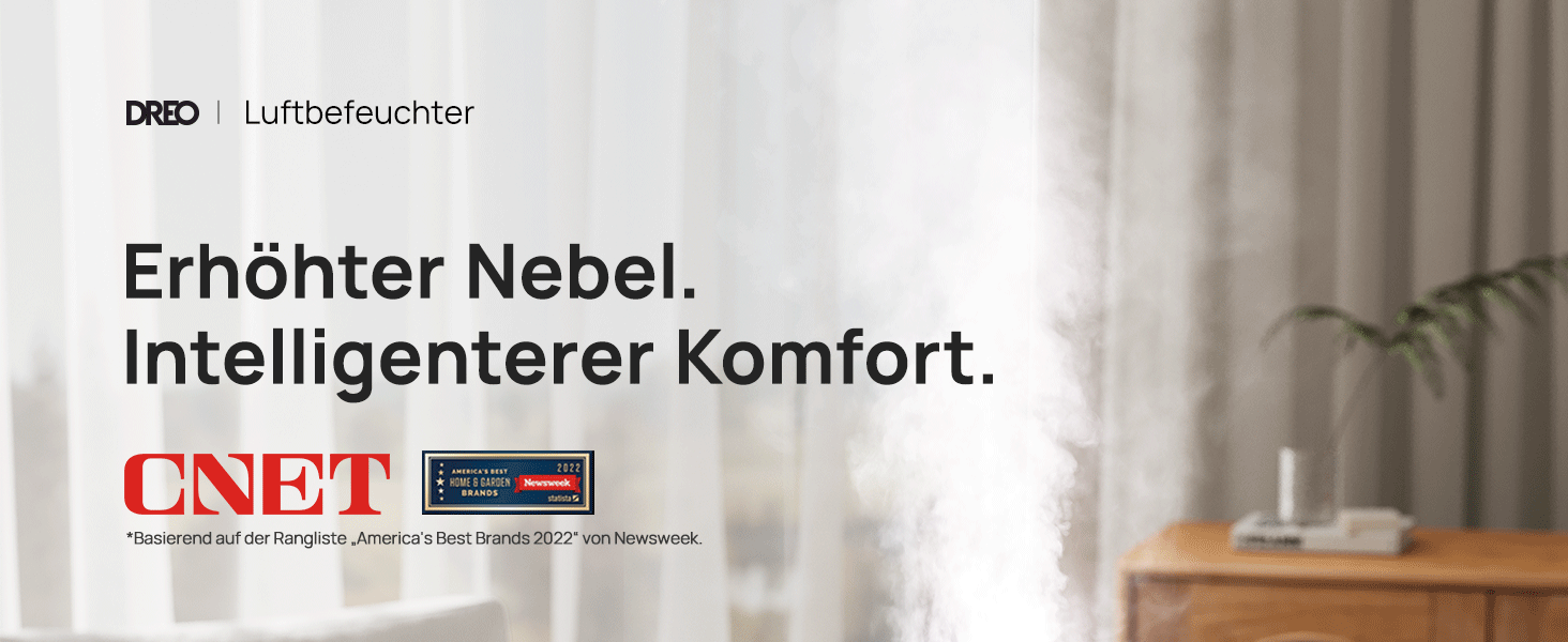 Розумний зволожувач повітря Dreo для спальні, верхній наповнюваний супервеликий зволожувач холодного туману 4 л з масляним дифузором і нічним світлом, 32 години роботи, тихий ультразвуковий зволожувач повітря для дому чорний 4 л
