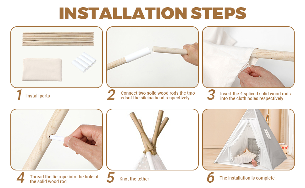 Дитячий намет-типі З вікном, ігровий намет-типі для дітей, намет-типі для дитячої кімнати, індіанський намет для гри в приміщенні та на вулиці