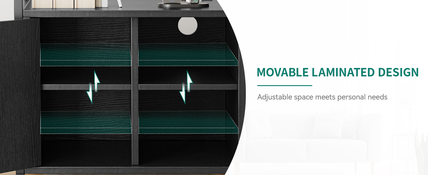 Підставка для принтера YITAHOME з розетками, роликова, з полицею та кишенями, з замком, для дому/офісу, чорна