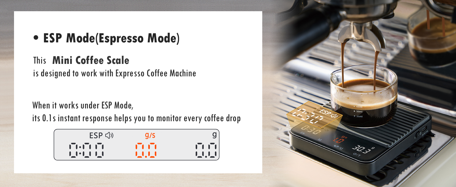 Ваги для кави NUTRI FIT Mini з таймером, USB-C, LED-дисплеєм, 2 кг/0,1 г, чорний