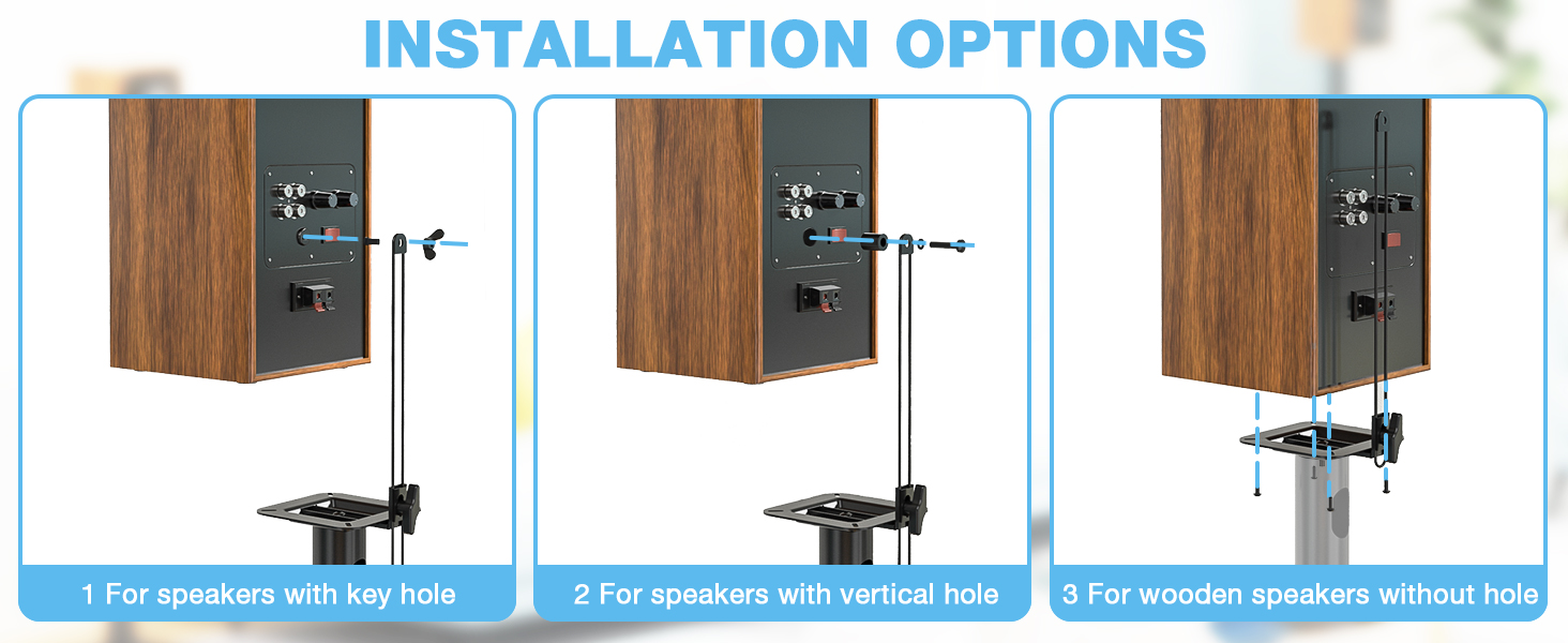 Підставка для колонок 5Rcom з кабелепроводом, регульована по висоті, пара. Підходить для саундбарів, студійних моніторів та колонок. Максимальне навантаження: 5 кг