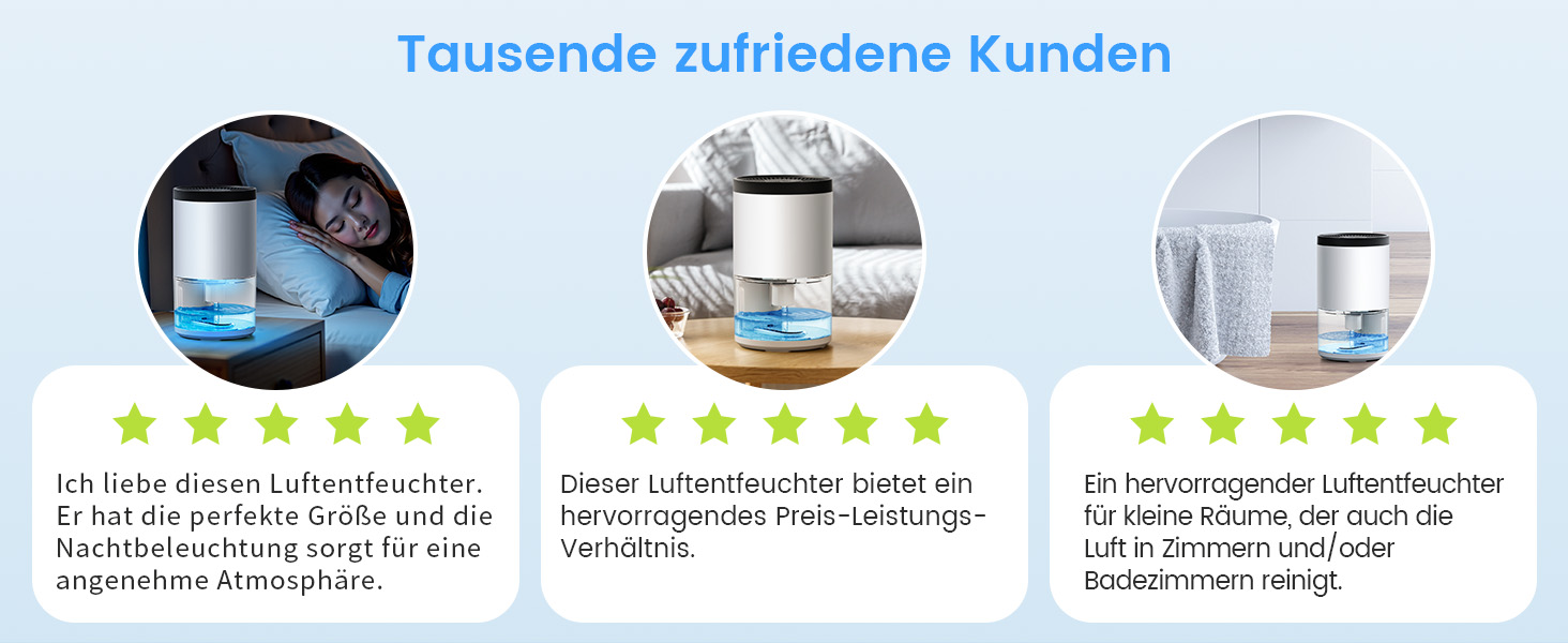 Електричний осушувач повітря без контейнера, 1000 мл, компактний, тихий, з автовимкненням, портативний, для офісу, спальні, ванної кімнати, білий
