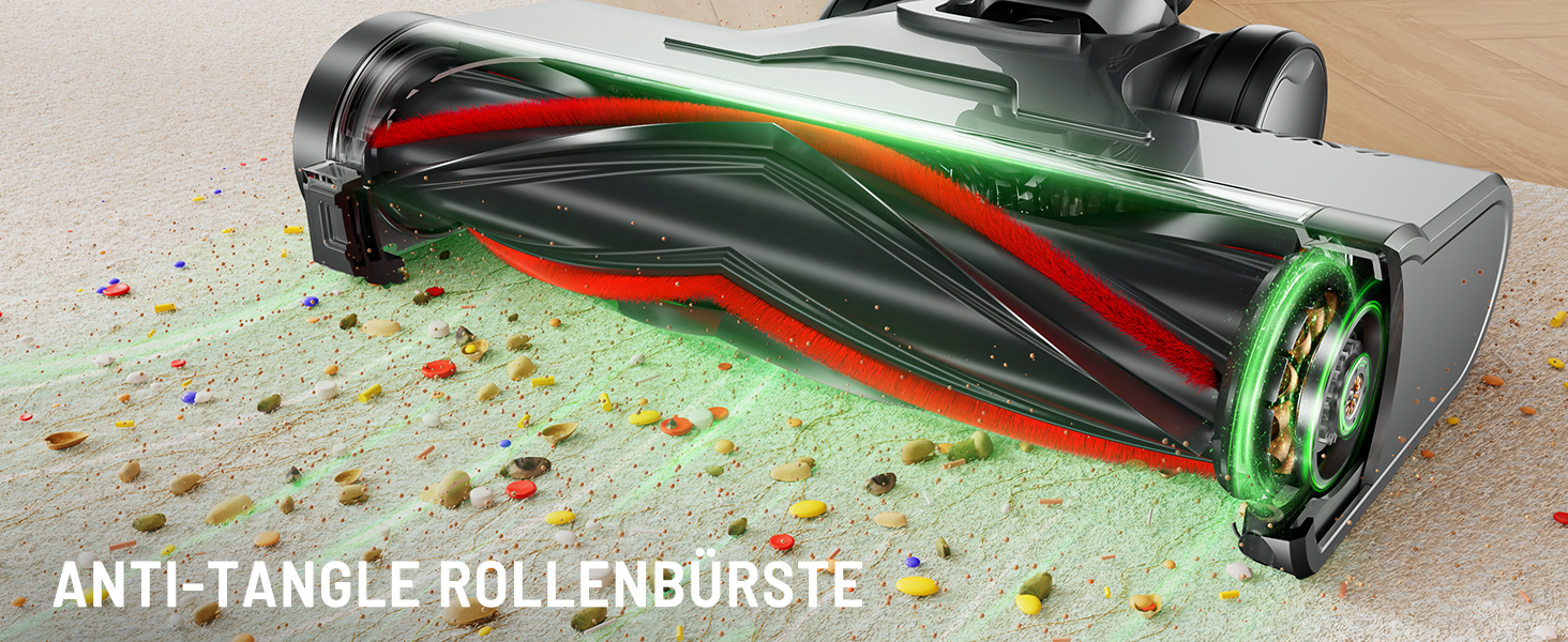 Акумуляторний пилосос бездротовий 600W, 70 хв, 1.8л, для підлоги, килимів, шерсті тварин, з самостійною підставкою, блакитний