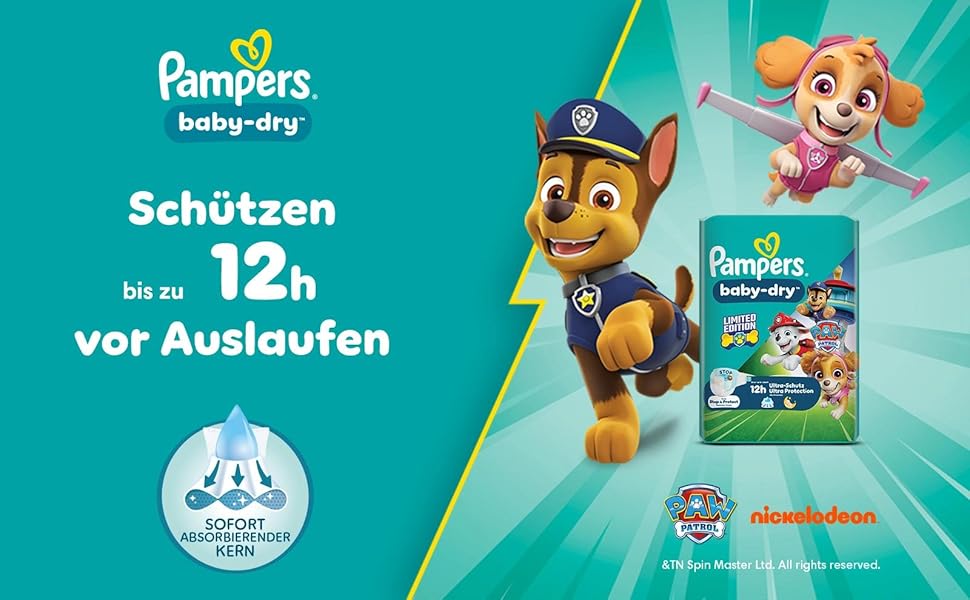Підгузки Pampers Baby-Dry Paw Patrol Edition розмір 5 (11-16 кг), 186 шт, захист від протікань