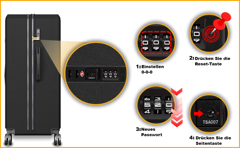 Набір валіз ONAIR 3 шт. (S, M, L) – чорний & золотий. Водовідштовхуюча жорстка оболонка, TSA-замок, тихі колеса, міцний ABS-пластик. Ідеально для подорожей.