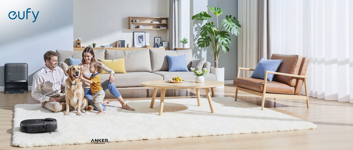 Робот-пилосос Eufy C28 з функцією миття підлоги, HydroJet самоочисний валик, потужність 15000Pa, 5-в-1 Omni-станція, антизаплутувальна щітка, розпізнавання перешкод за допомогою ШІ