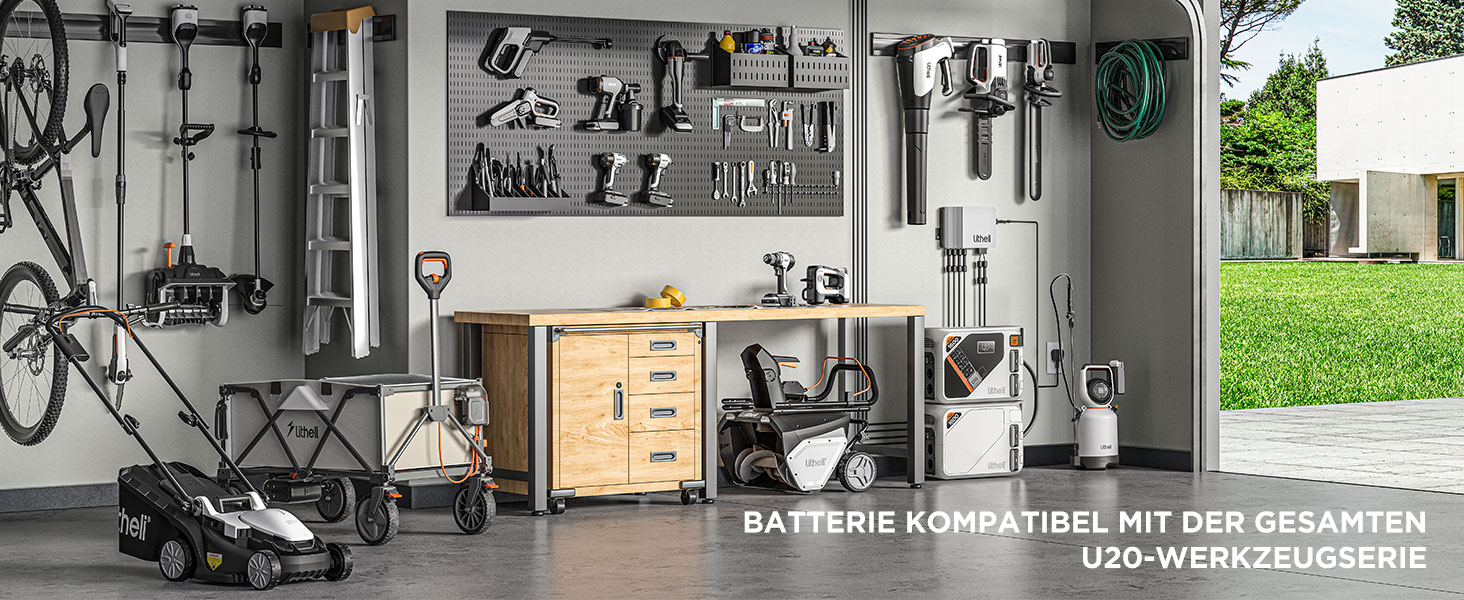 Акумуляторний газонокосарка Litheli 20V, ширина косіння 33 см, до 200 м², об'єм кошика 30 л, висота косіння 25-65 мм, з акумулятором 4.0 Ah