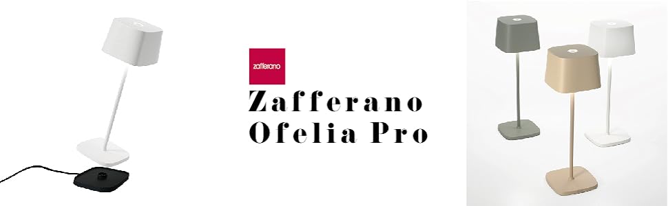 Світлодіодна настільна лампа Zafferano Ofelia Pro, бездротова, з можливістю затемнення, IP65, внутрішня/зовнішня, 29 см, пісок, A